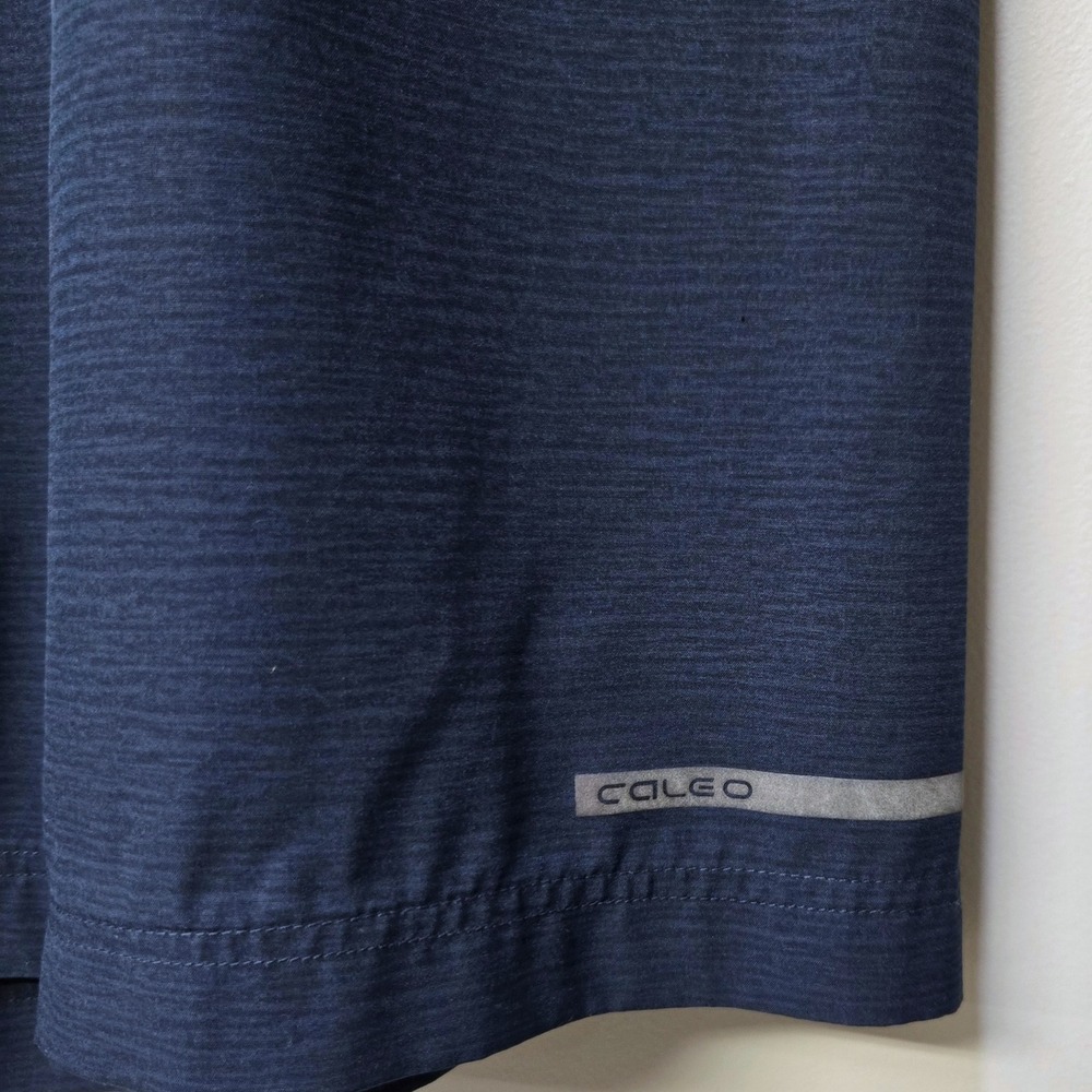 Mens Athletic Shorts Size XL Navy Blue Zip Pocket Stretch Performance Athleisure - Picture 4 of 8